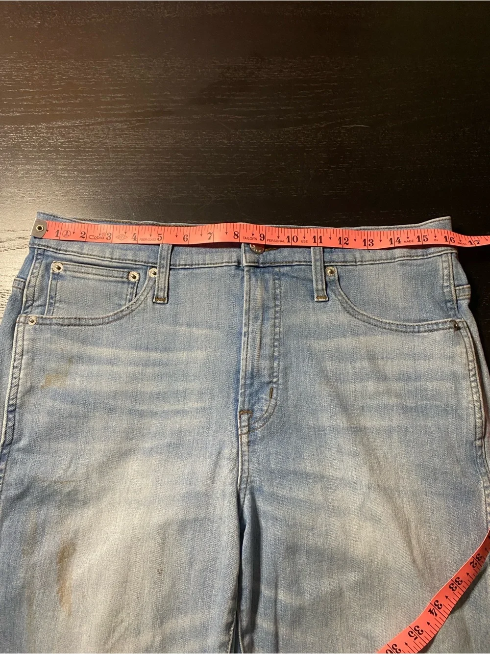 J. Crew Light Blue Distressed Jeans with Frayed Hem